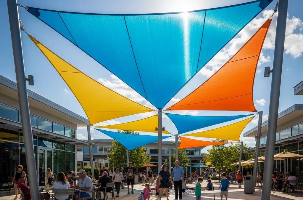 Modern Shade Sail Structures for UV Protection